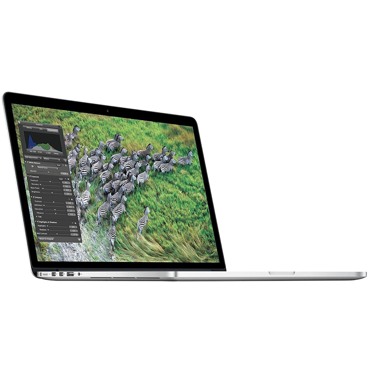 Notebook Apple Macbook Pro 15 4 Retina Intel Core i7 4770HQ 2 20GHz 16GB Ram 240GB SSD Monterey Silver Mid 2015 Grado C Webcam Tastiera italiana